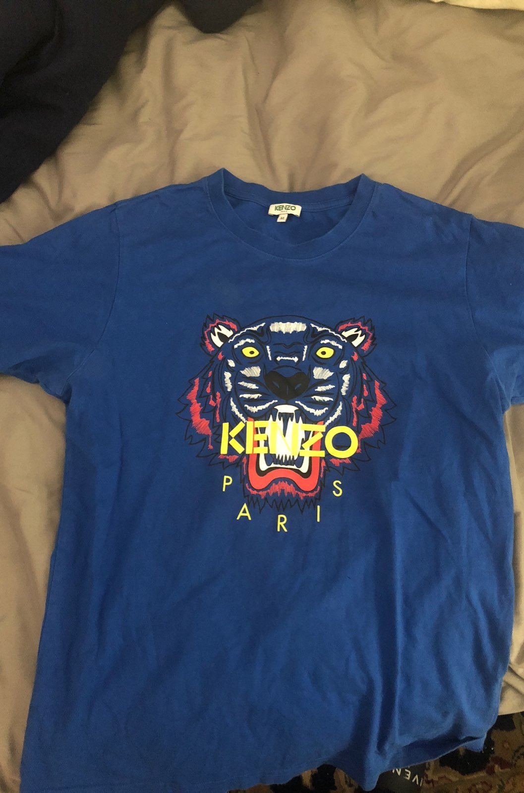 Kenzo Paris Blue Tiger Tee T Shirt Med