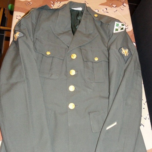 sz35L USGI SERGE AG-344 CLASS A DRESS GREEN ARMY DRESS UNIFORM JACKET LD 2395