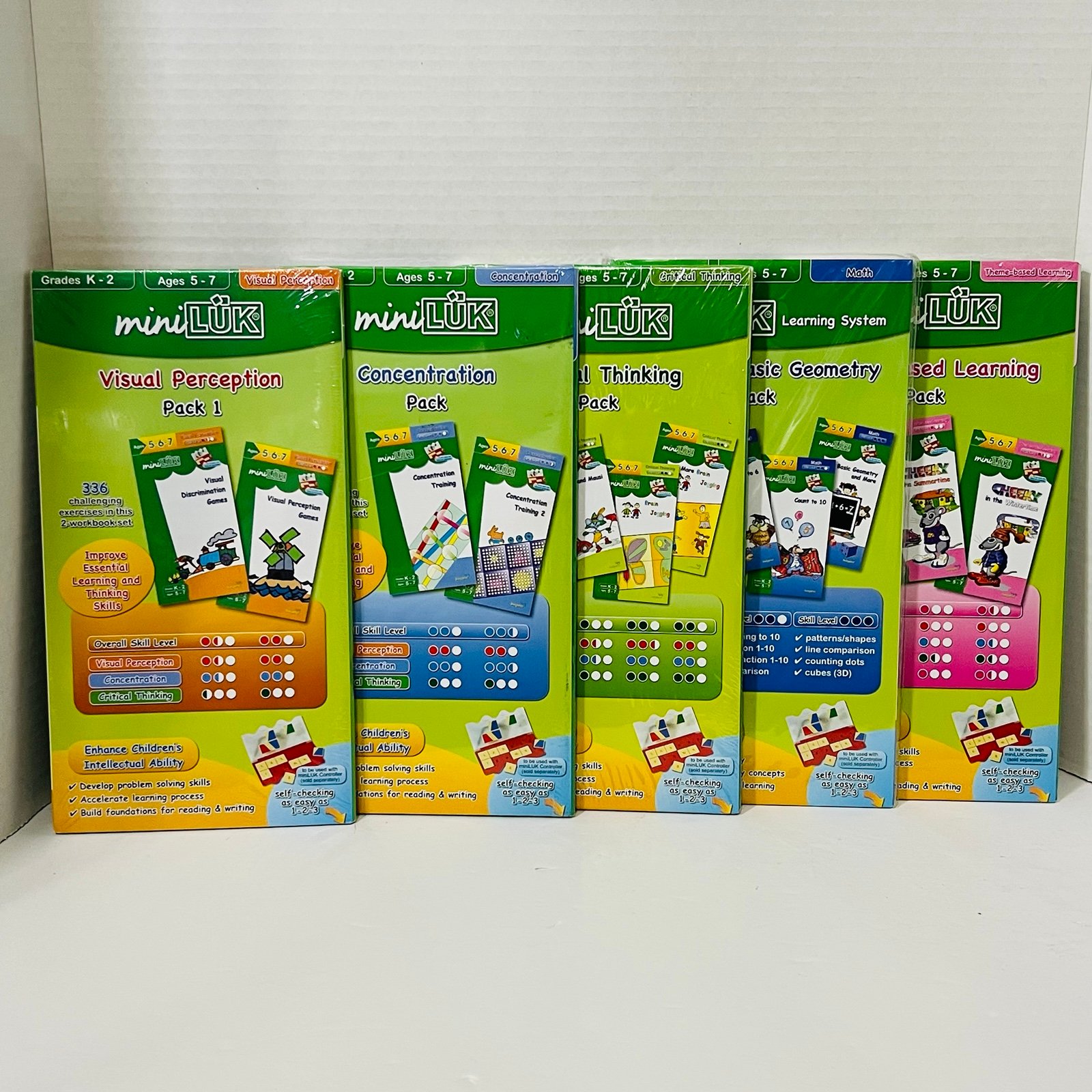 miniLUK Workbook Set for K-2, Ages 5-7 the miniLUK Controller (not included)