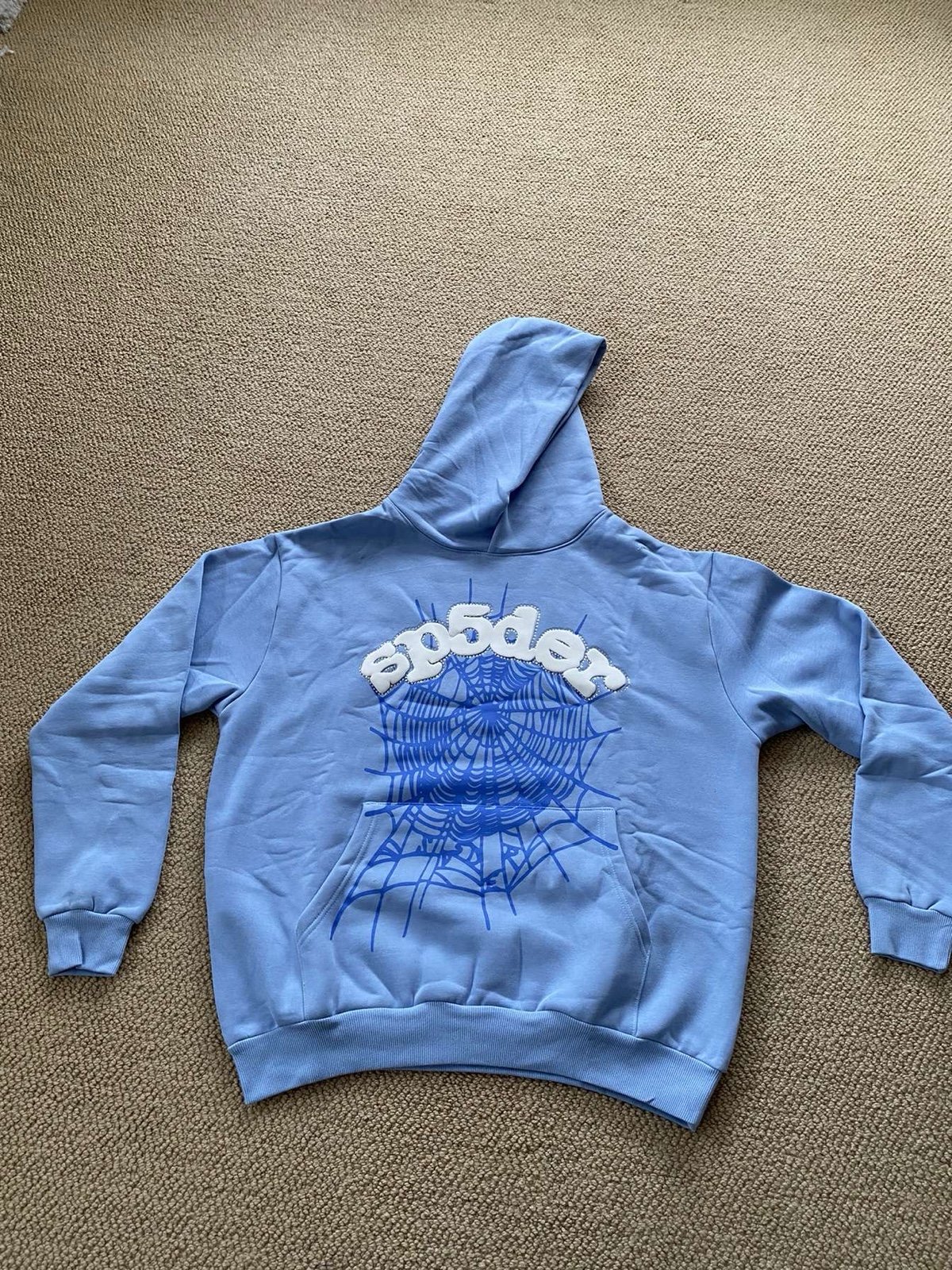 Sp5der Hoodie Sky Blue