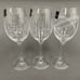 Royal Doulton Cystal Party Wine Glass Glasses Squares Etched Lines Clear - 3