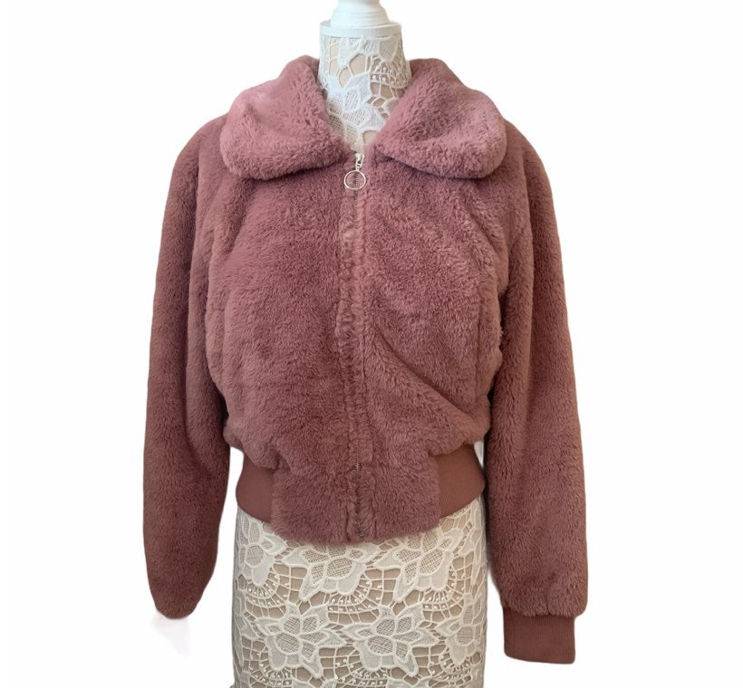 Sweet rain fuzzy jacket Clearance