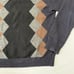 American Blue Himalayan Yak Sweater Mens Small Gray Black Argyle V-Neck Pullover
