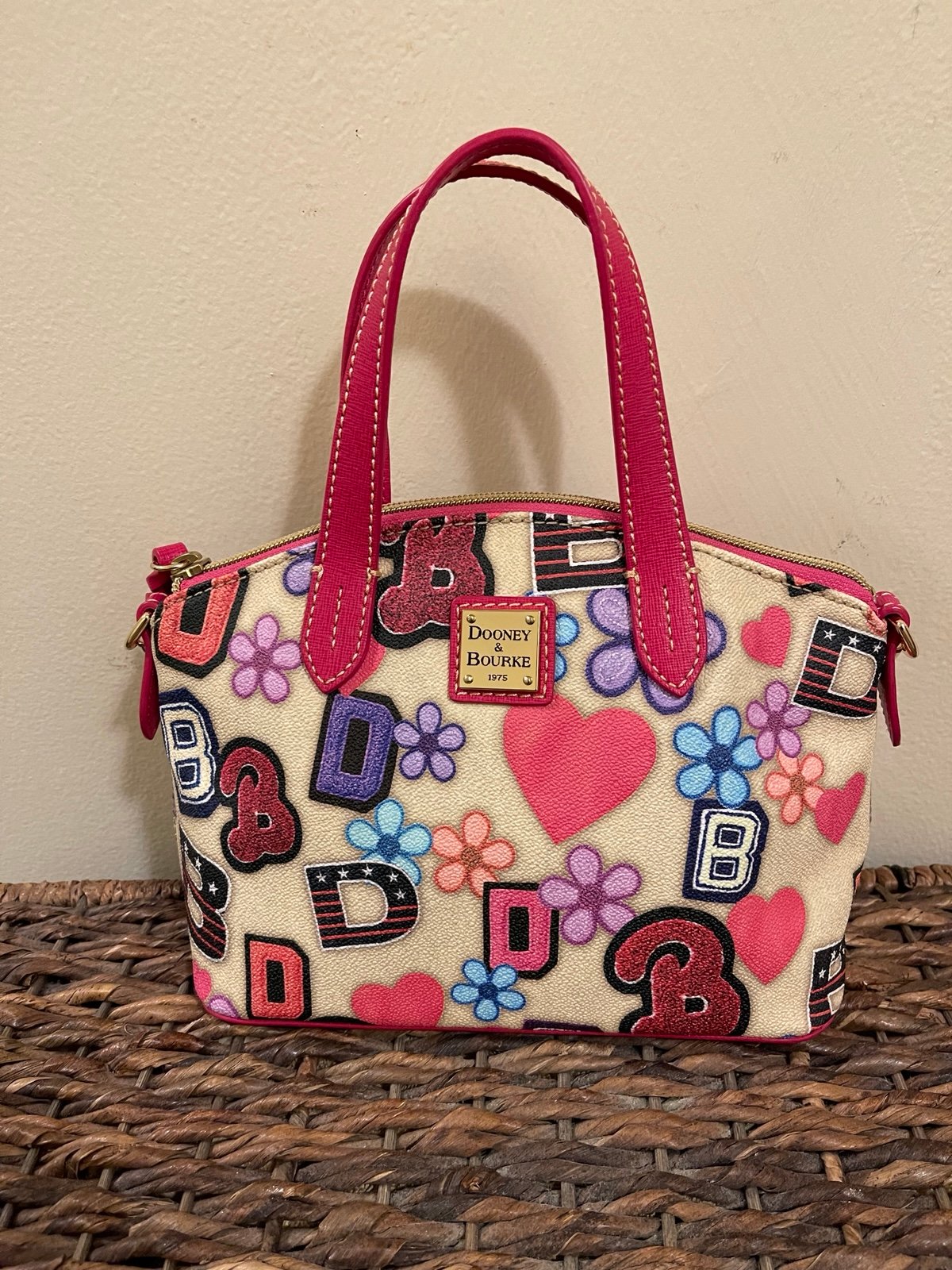 Dooney & Bourke Flower Varsity Ruby Satchel