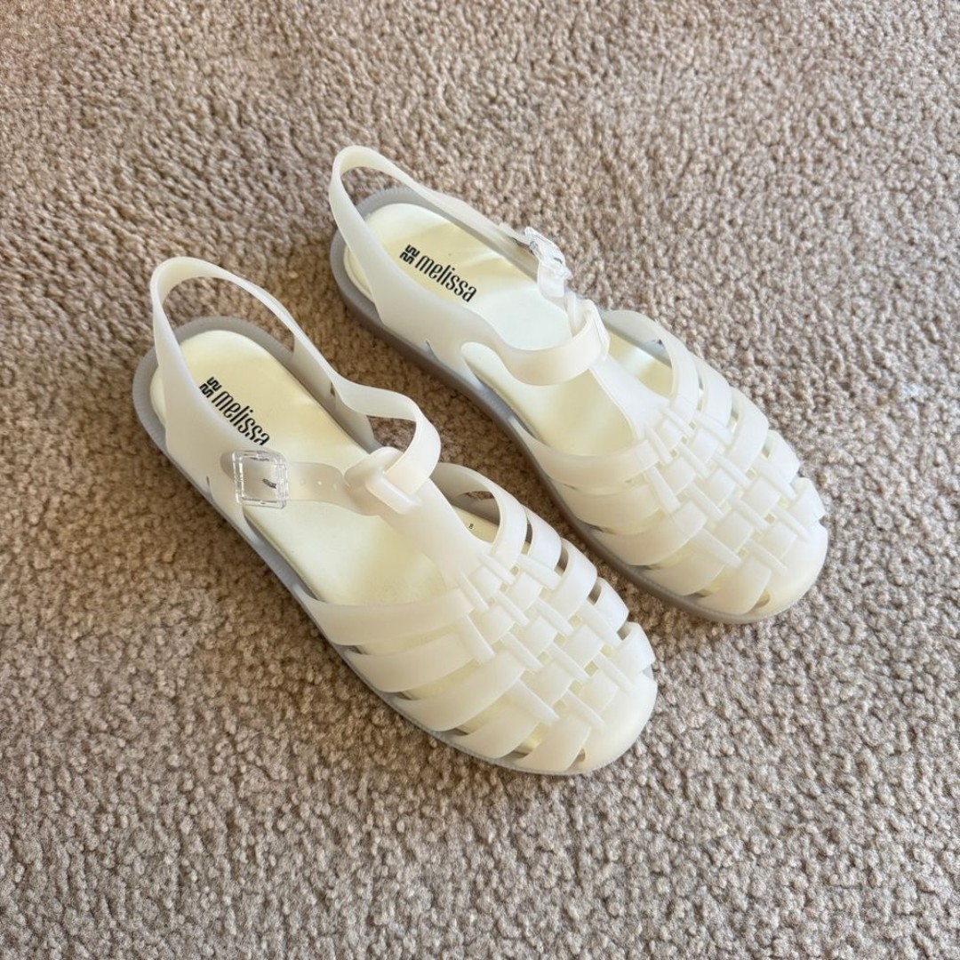 NWOT Melissa Posession White Jelly Fisherman Sandals 8