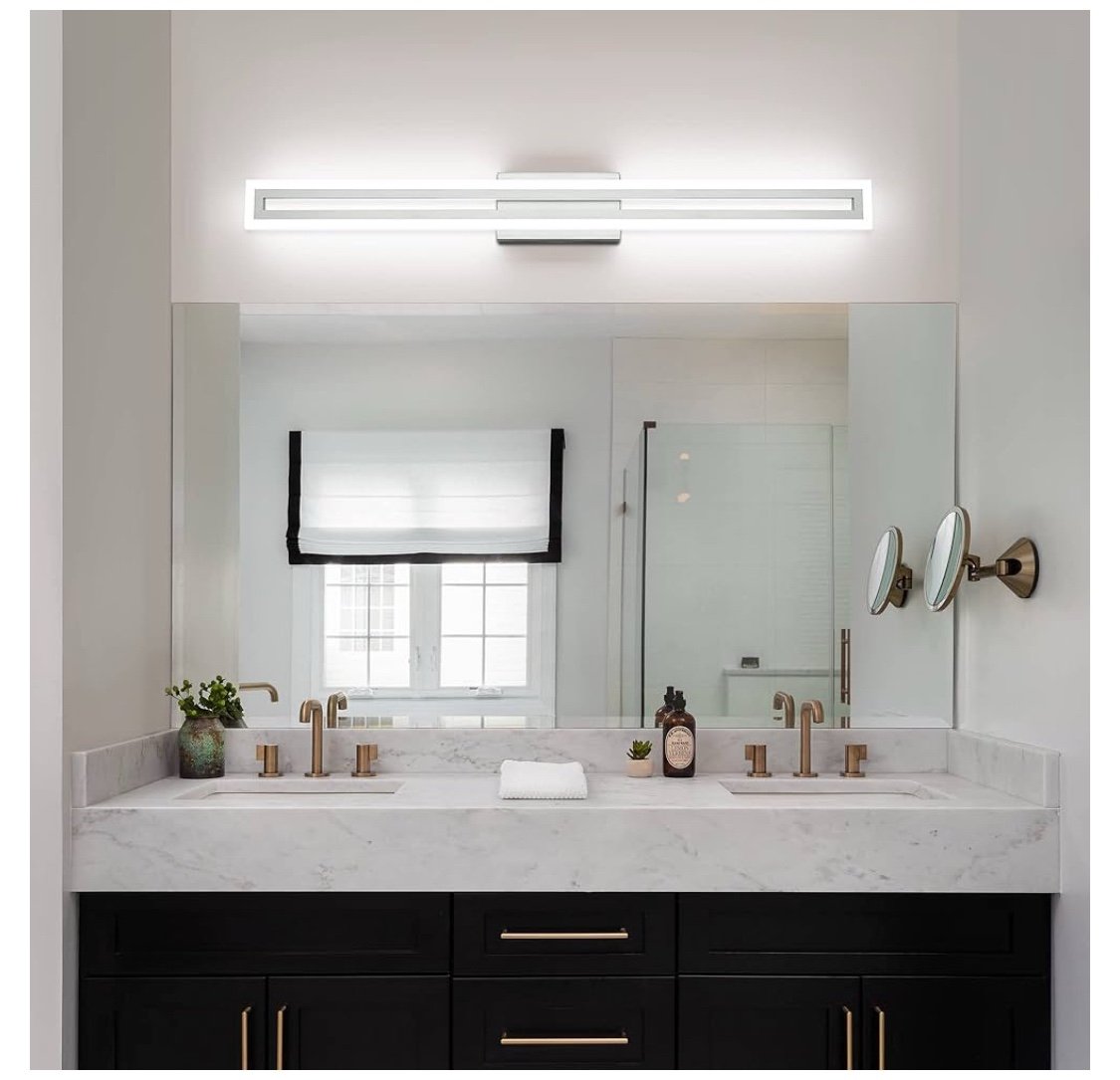 40.1” Nickel Bathroom Vanity Light