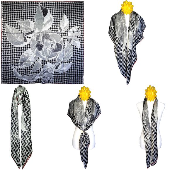 NWT Genuine 100% Mulberry Silk Satin Scarf 42 x42 Large Square Shawl 59381