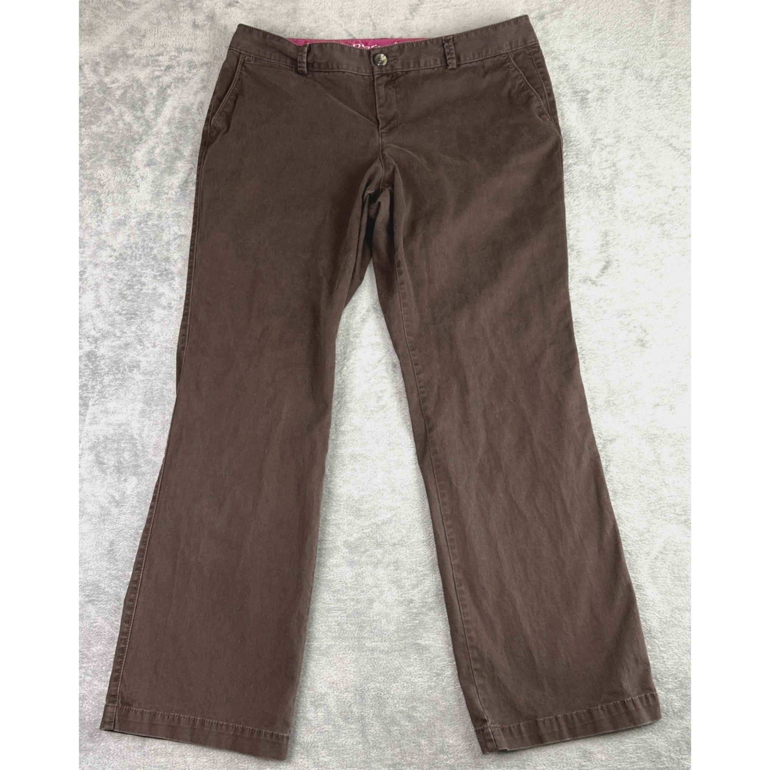 Dockers Women's 16 Med Brown Chino Khaki Pants Preppy Grunge Street Work