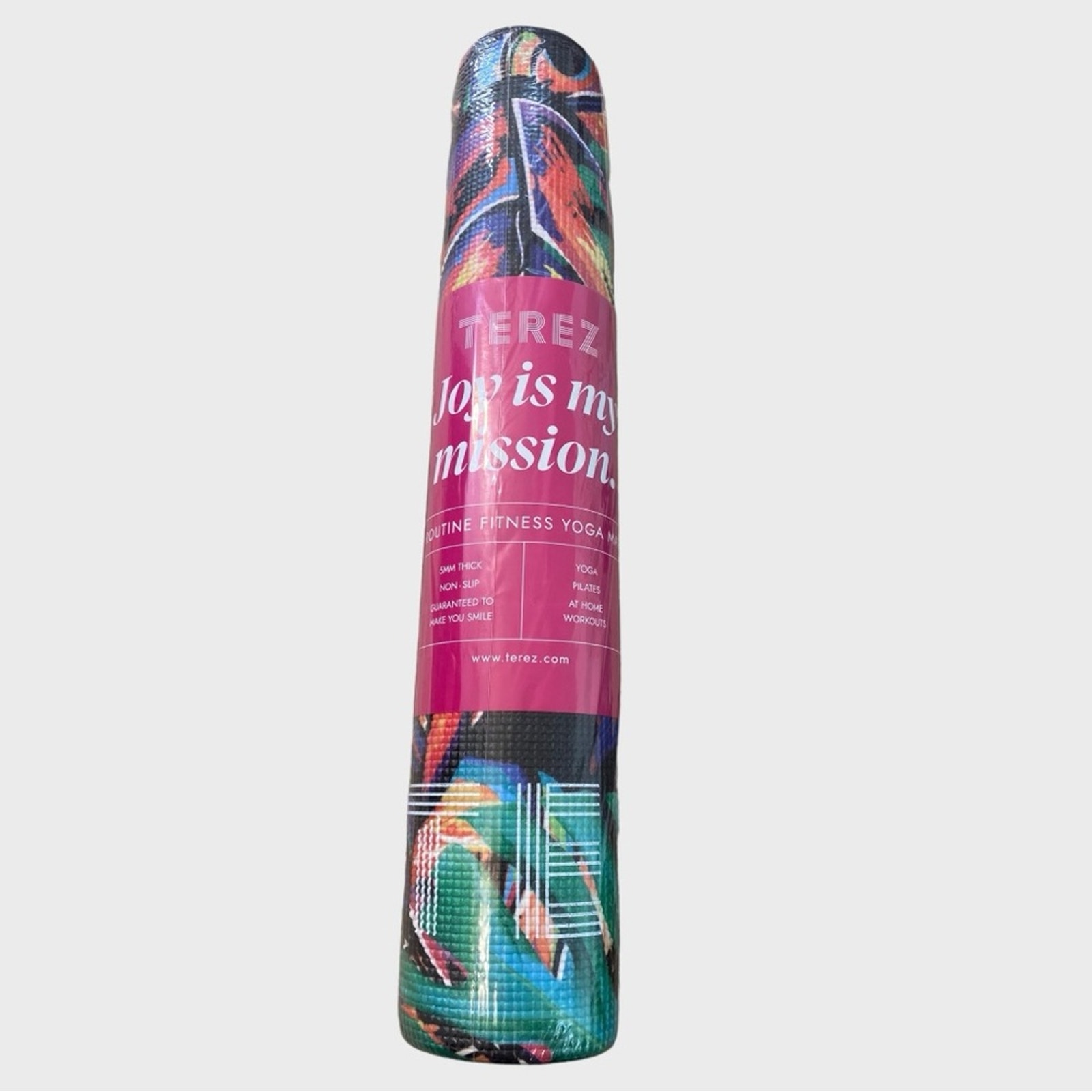 TEREZ Brand New Multicolor Palm Leaves 5mm Yoga Fitness Mat