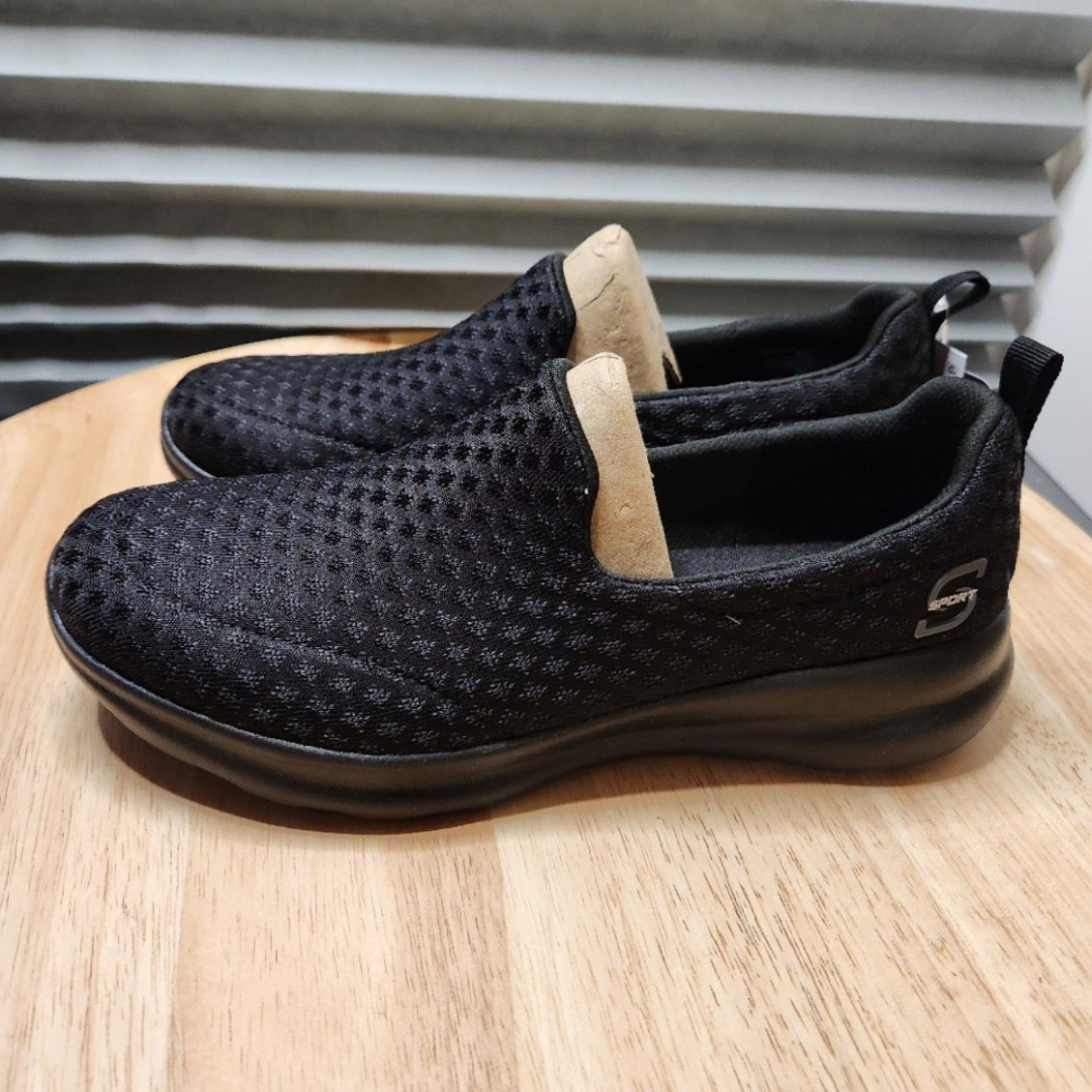 S Sport by Skechers black memory foam slip on shoes womens 8.5