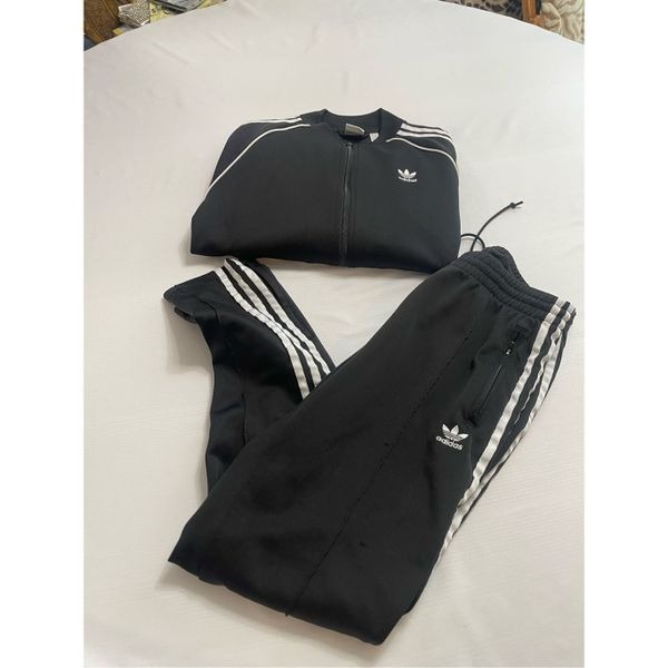 Adidas VTG Women’s Black Y2K Tracksuit Set Size Medium