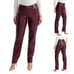 Joie Faux Leather Pants Size 10 Burgundy Straight Fit High Waisted NWT