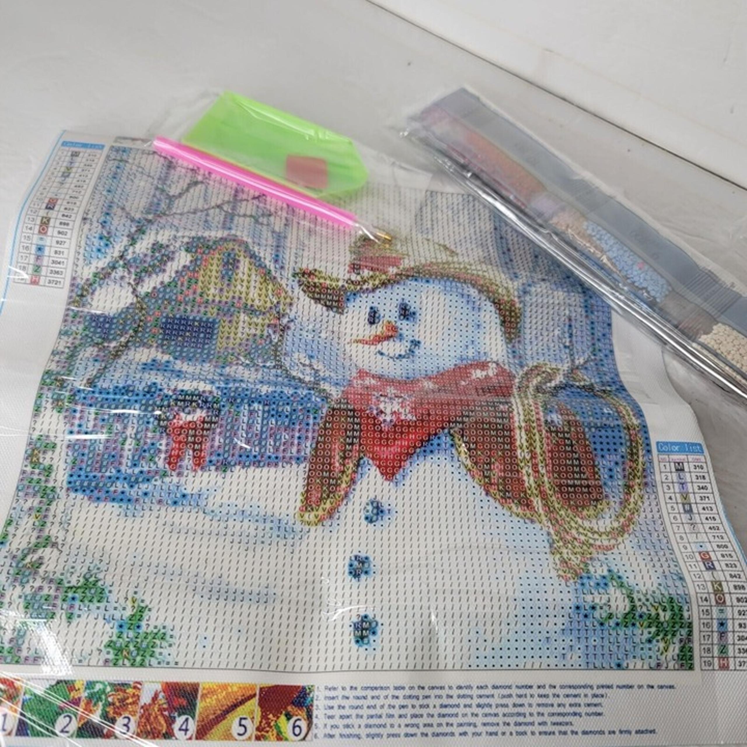 Christmas Diamond Painting Kits for Adults Snow Man Cowboy 5D Diamond Art JH026