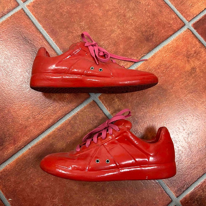 Maison Margiela Red Patent Leather Sneakers