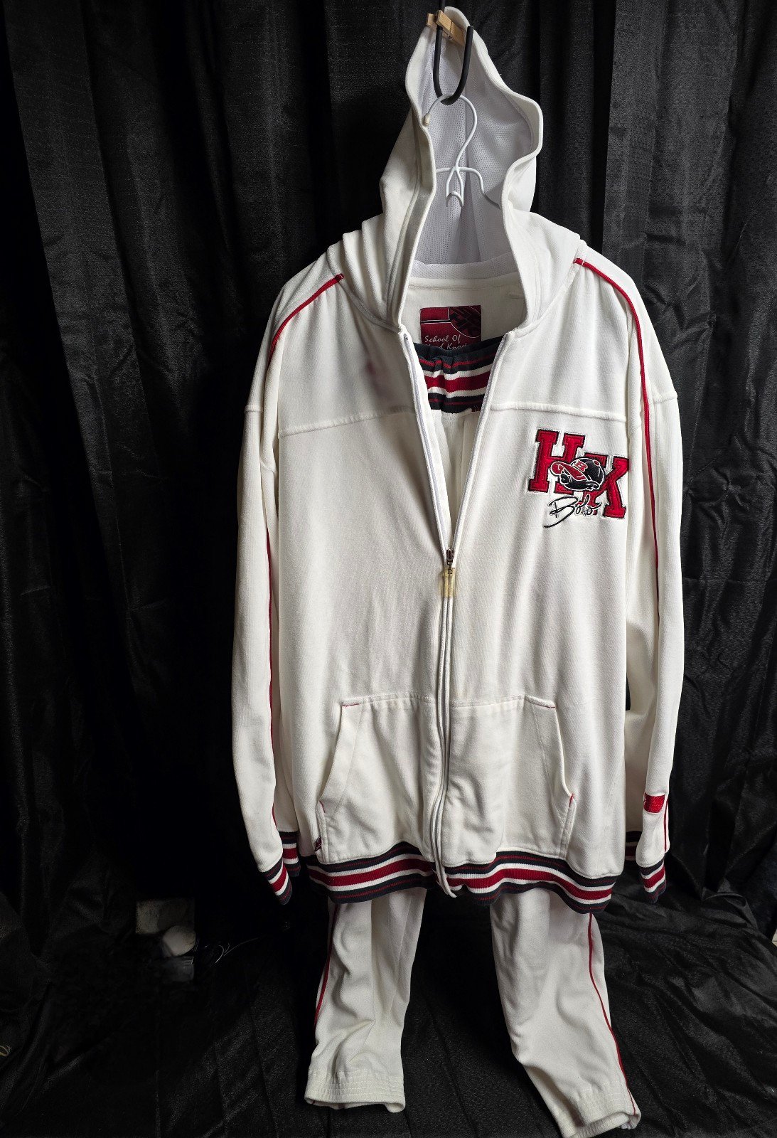 Vintage School Of Hard Knocks Hoodie Jogger Pants Sweats Outfit Set XL
