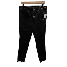 Free People Coated Black Shiny Jeans 32 NWT