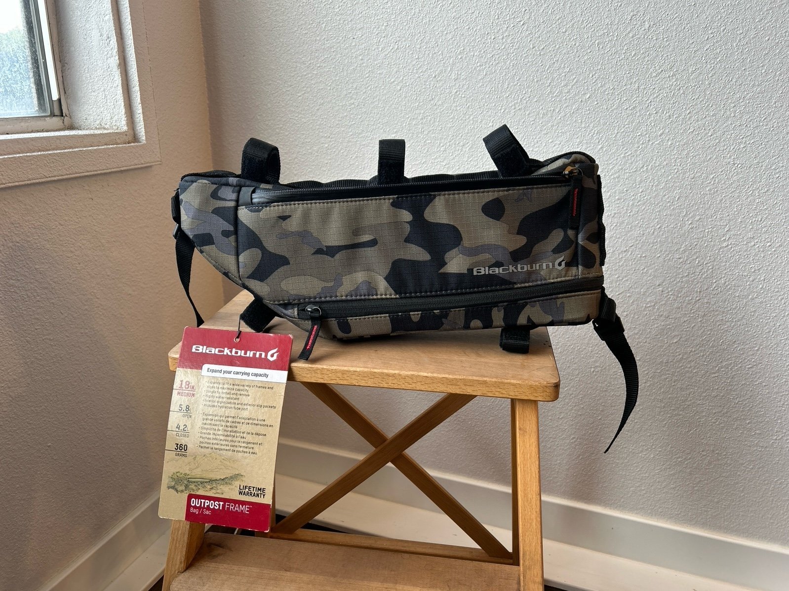 Brand New Blackburn Outpost Frame Bag, Limited Edition Camo