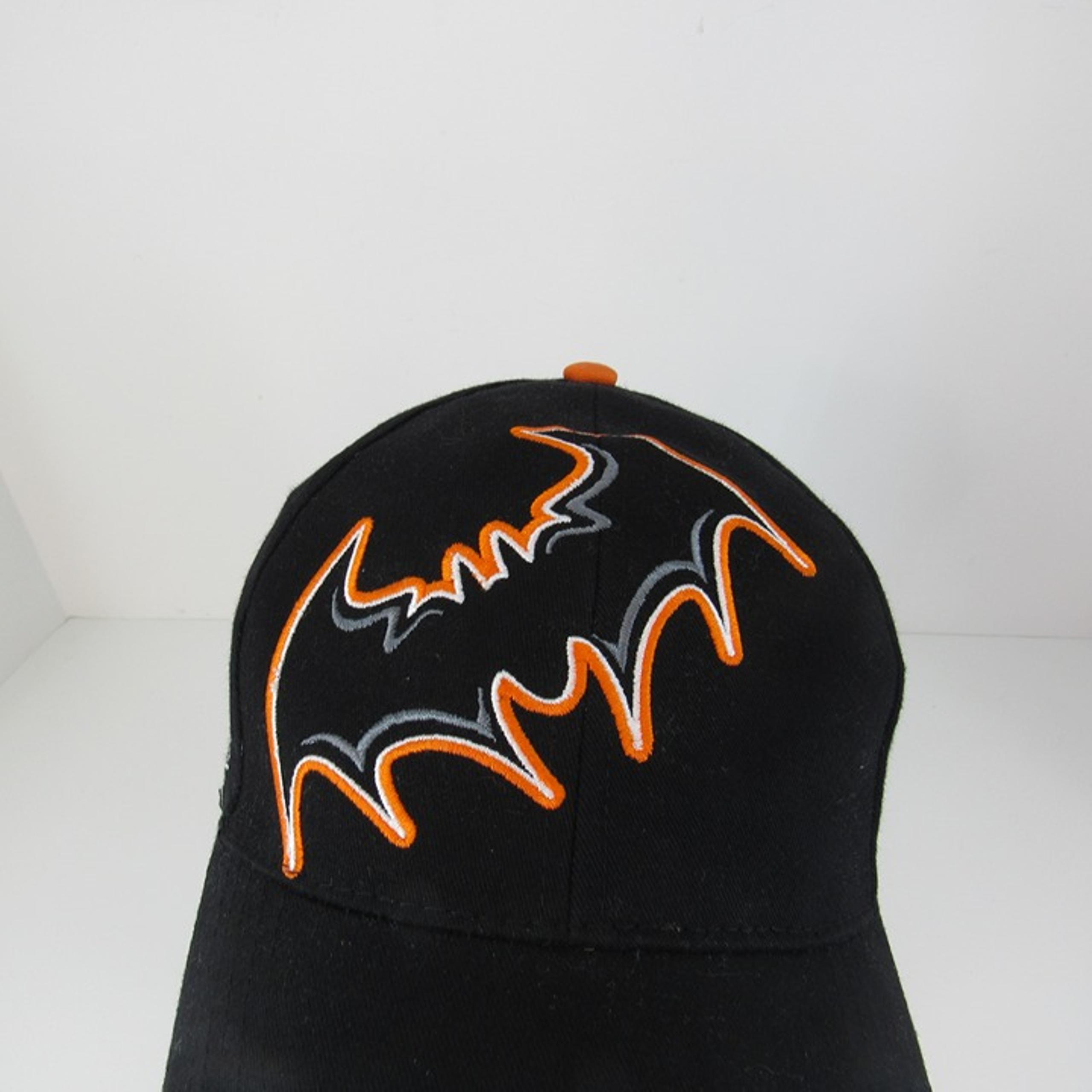 Budweiser Halloween Bat Embroidered Logo Men's Black and Orange Adj Cap Hat