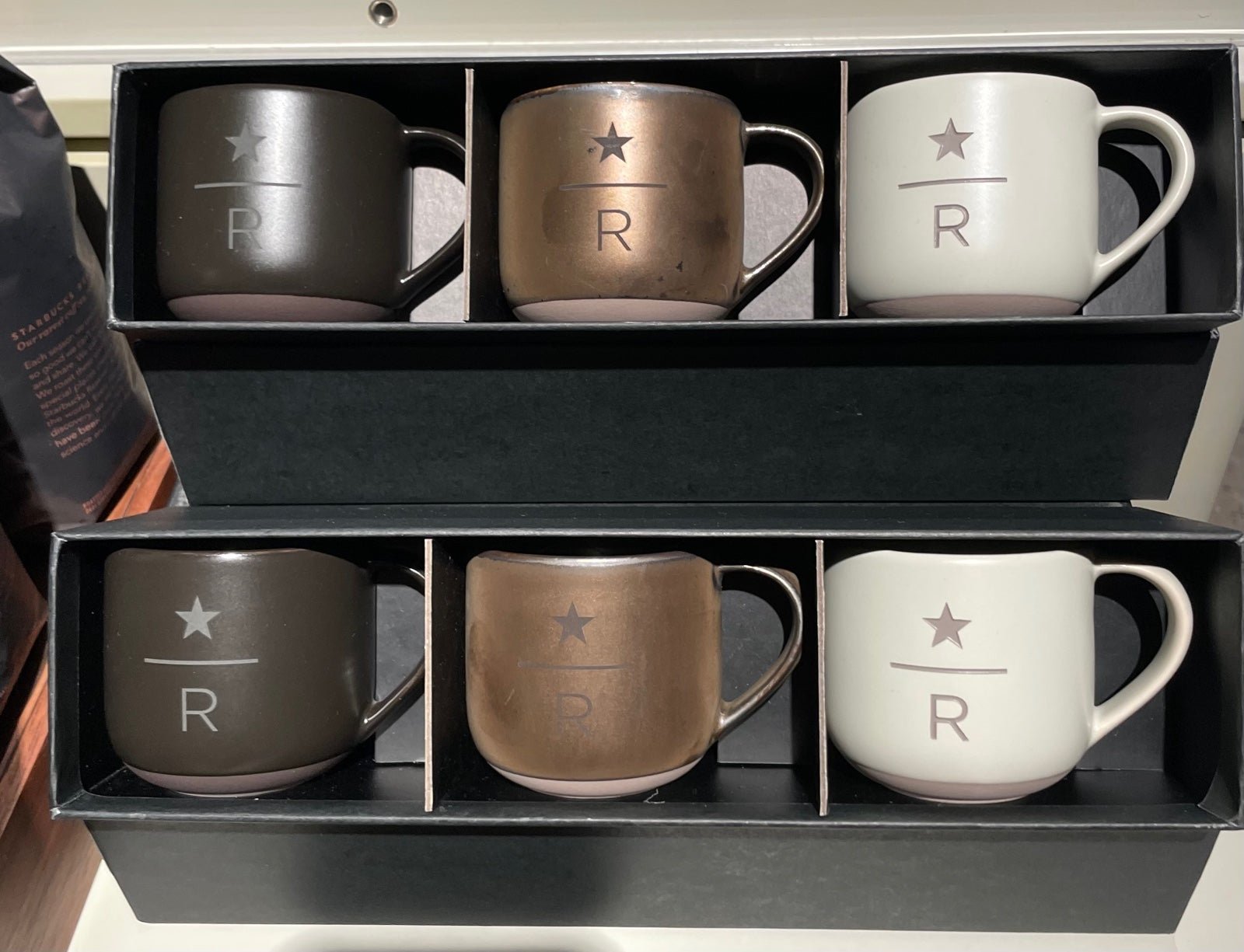 Set of three Starbucks Reserve NYC ceramic Espresso cups w. handle