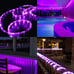 Purple Rope Lights, 110v Flat LED Strip Lights Waterproof Kit - 100 ft.