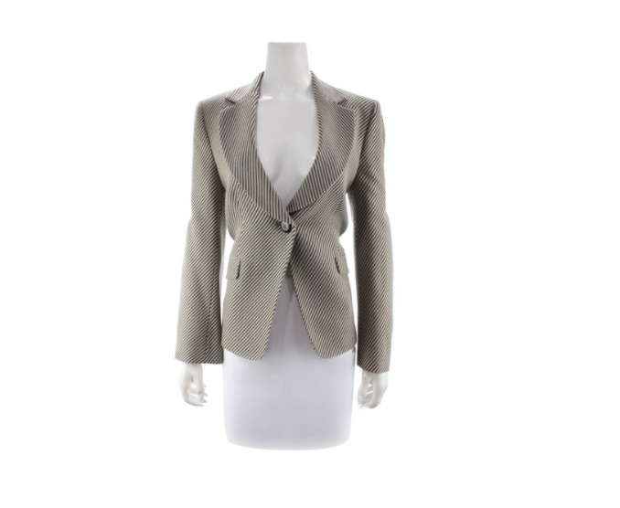 ARMANI COLLEZIONI Taupe & Grey Blazer