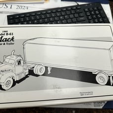 First Gear 1960 Model B-61 Mack Semi Tractor and Trailer MID-STATES TRUCKING NEW