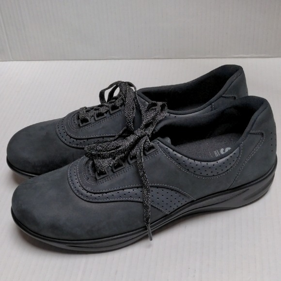 SAS Walk Easy Black Leather Walking Shoes Sneakers NWOT Comfort Sz 11N