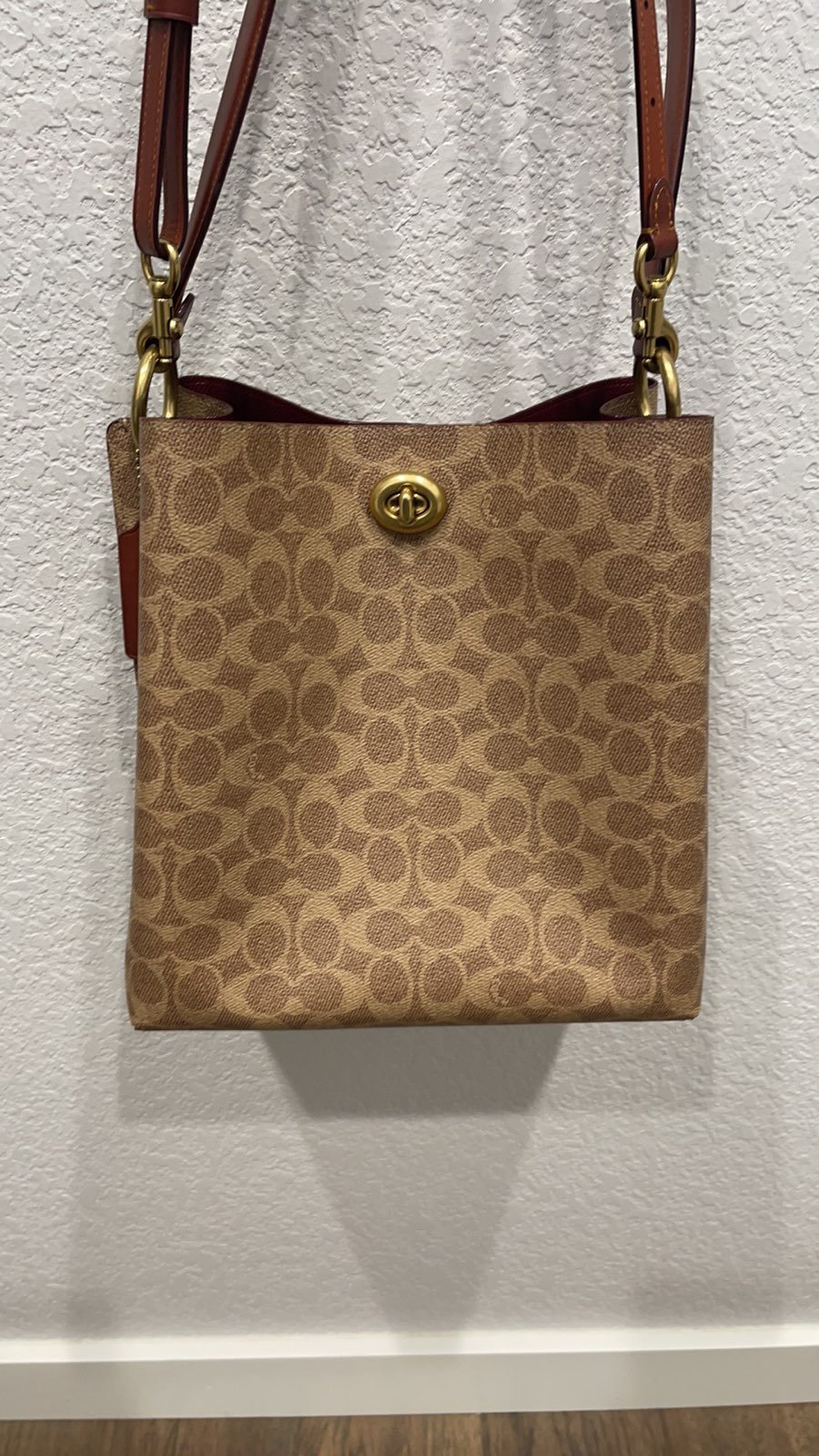 NWOT Coach Signature Canvas Bucket Bag