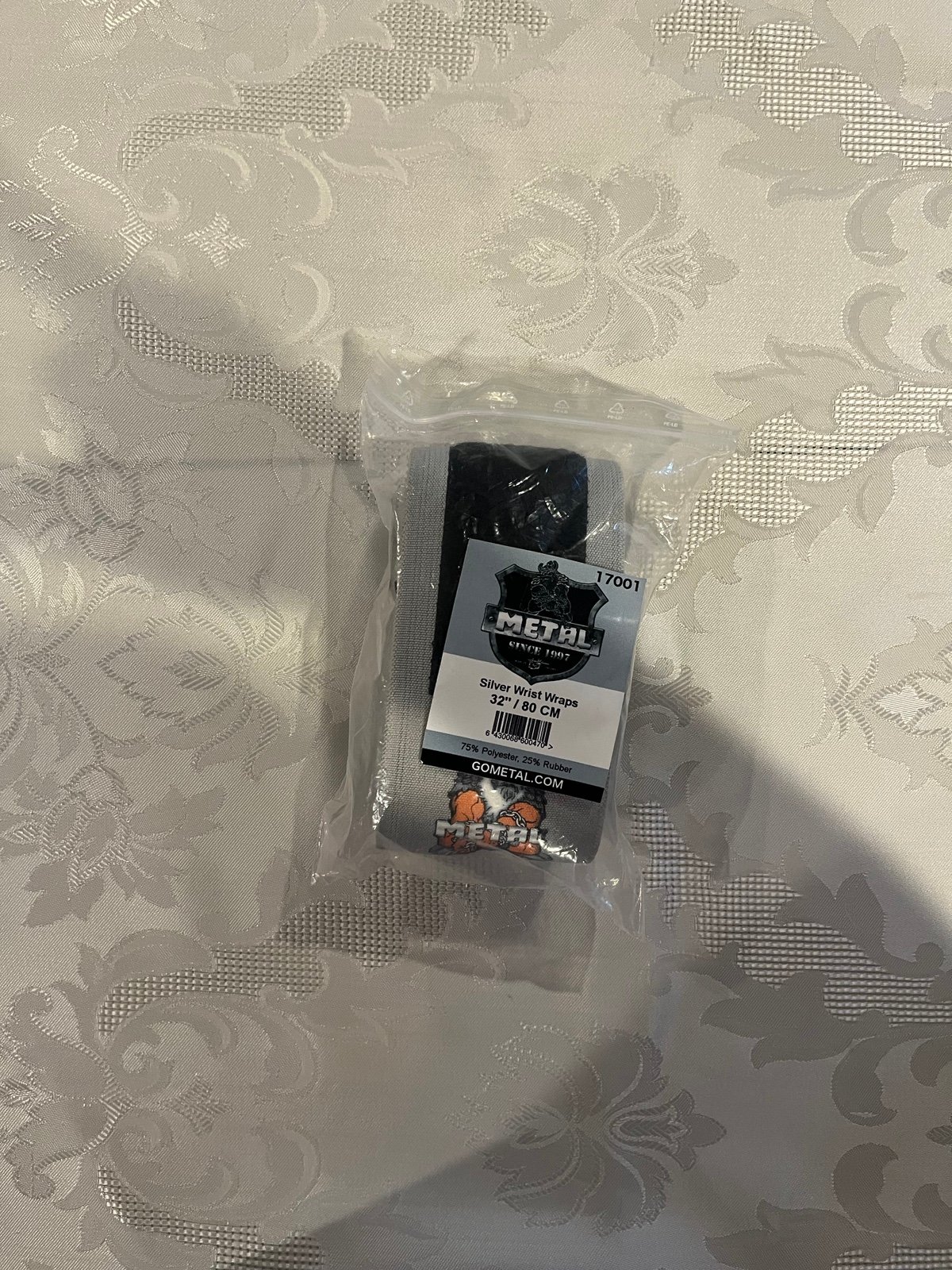 Metal Sport Silver Wrist Wraps 32” - new