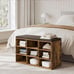 Shoe Bench with Cushion, Storage Bench with Padded Seat