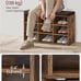 Shoe Bench with Cushion, Storage Bench with Padded Seat