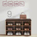 Shoe Bench with Cushion, Storage Bench with Padded Seat