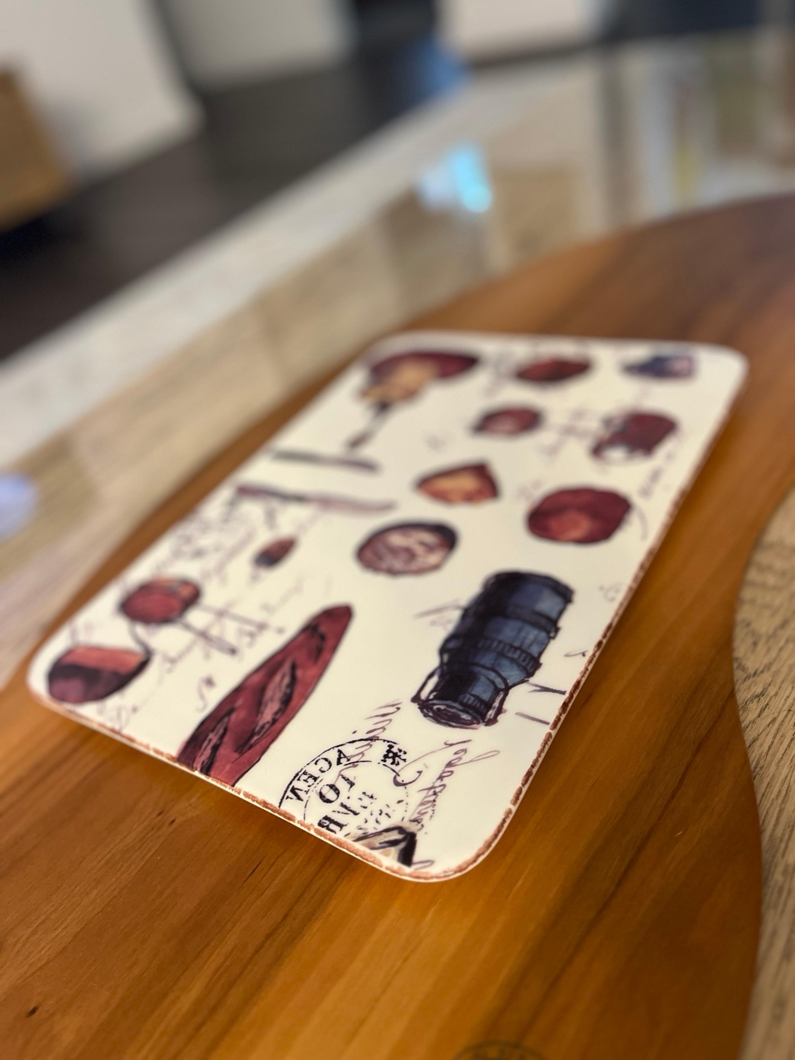 Williams Sonoma Porcelain Cheese Board French Cheese Calligraph Portugal