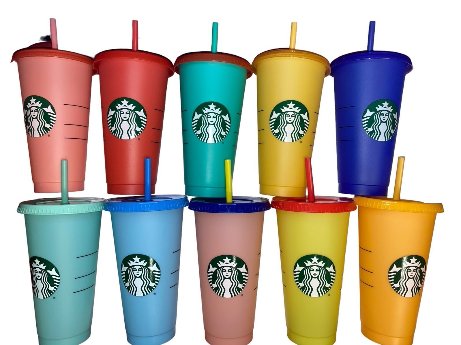 Starbucks bundle color changing cold cups