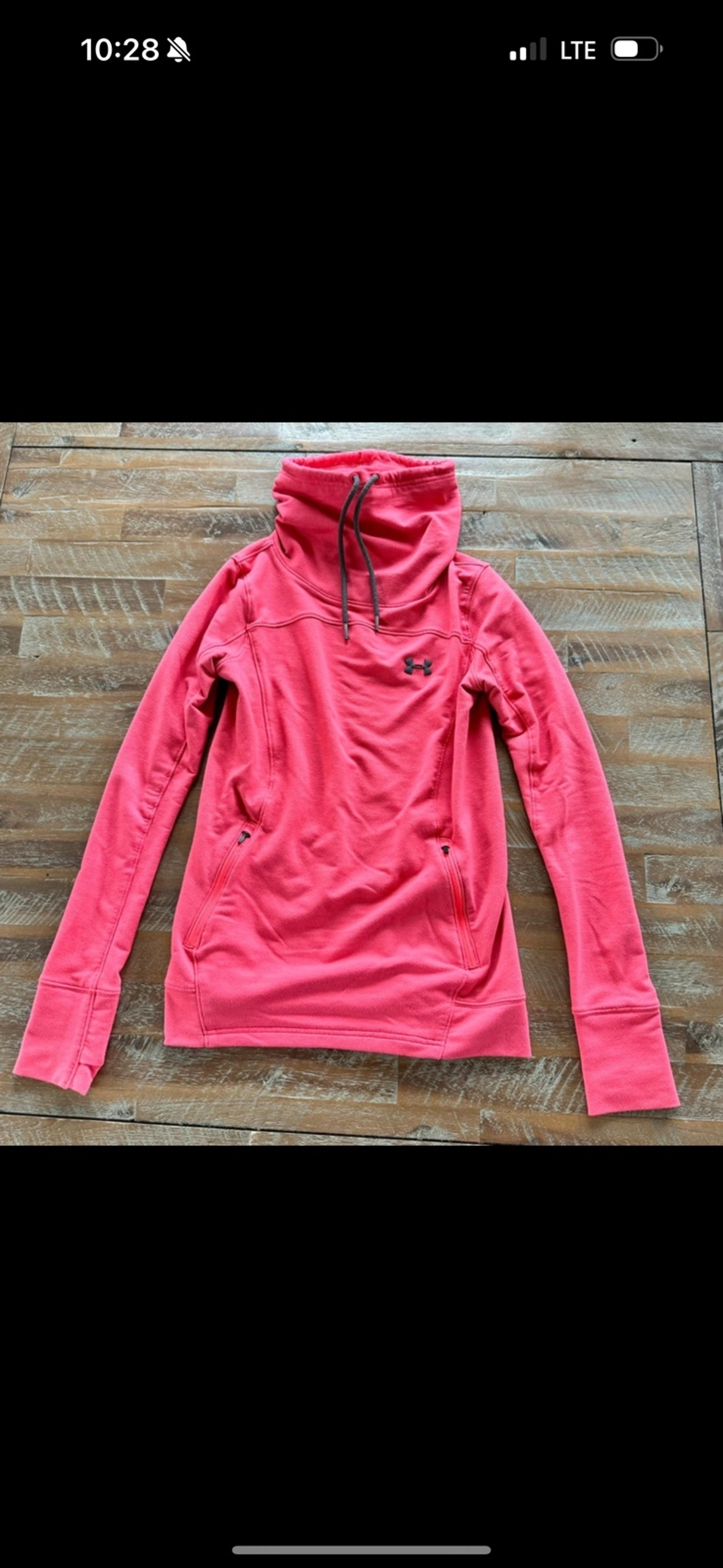 Under armour hot pink cowl neck sweatshirt