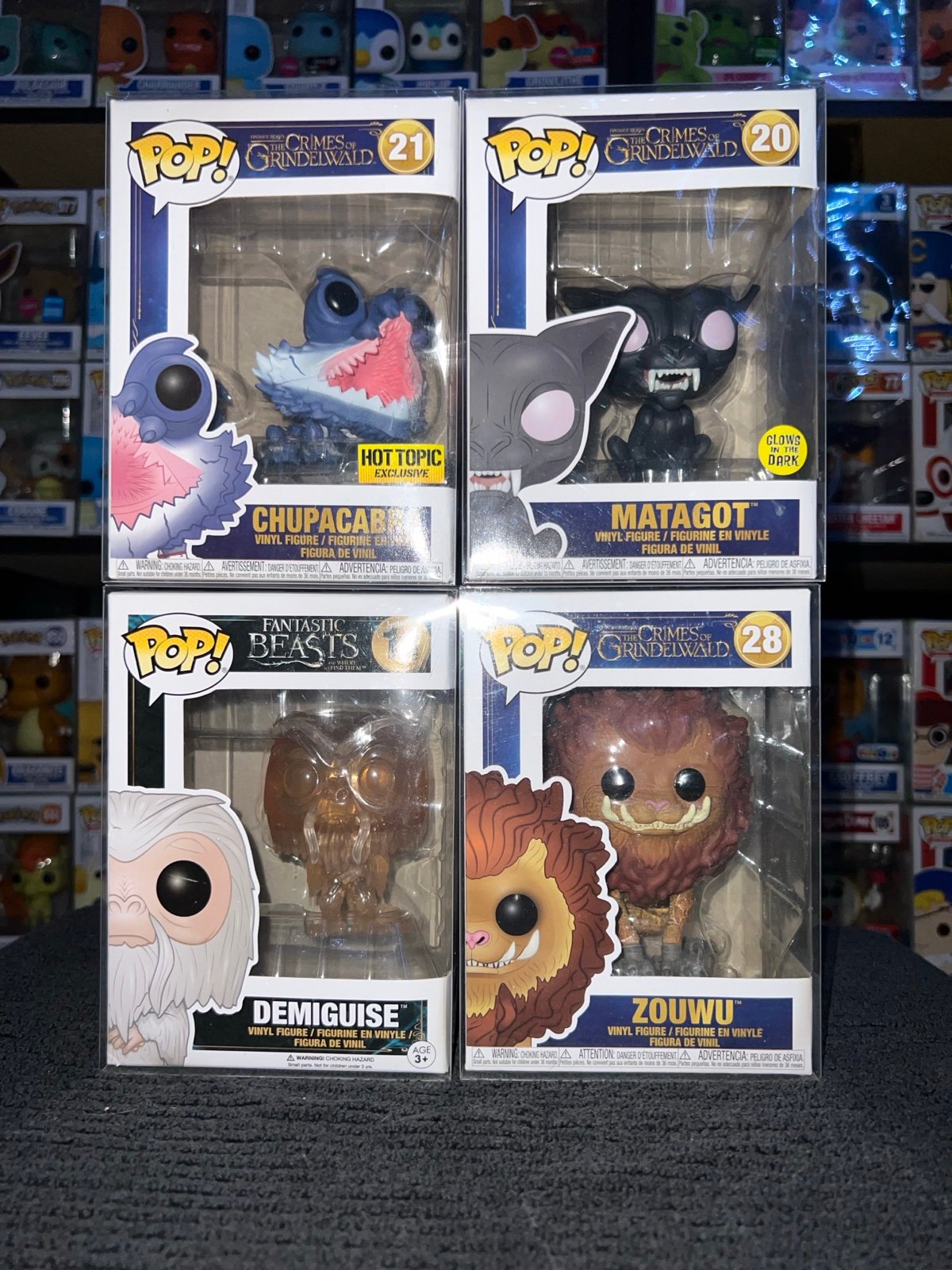 Funko Pop! - Fantastic Beasts Set - Chupacabra / Matagot / Demiguise / Zouwu