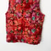 Eddie Bauer Size Small Pink Orange Floral Print Goose Down Filled Puffer Vest