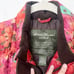 Eddie Bauer Size Small Pink Orange Floral Print Goose Down Filled Puffer Vest