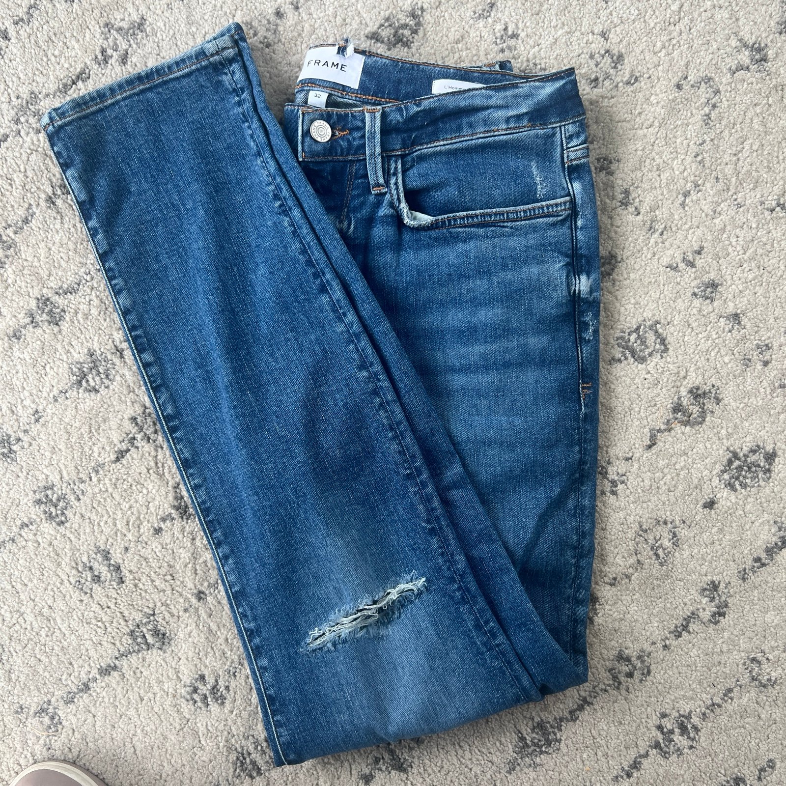 FRAME L'Homme Skinny Fit Jeans, Size 32