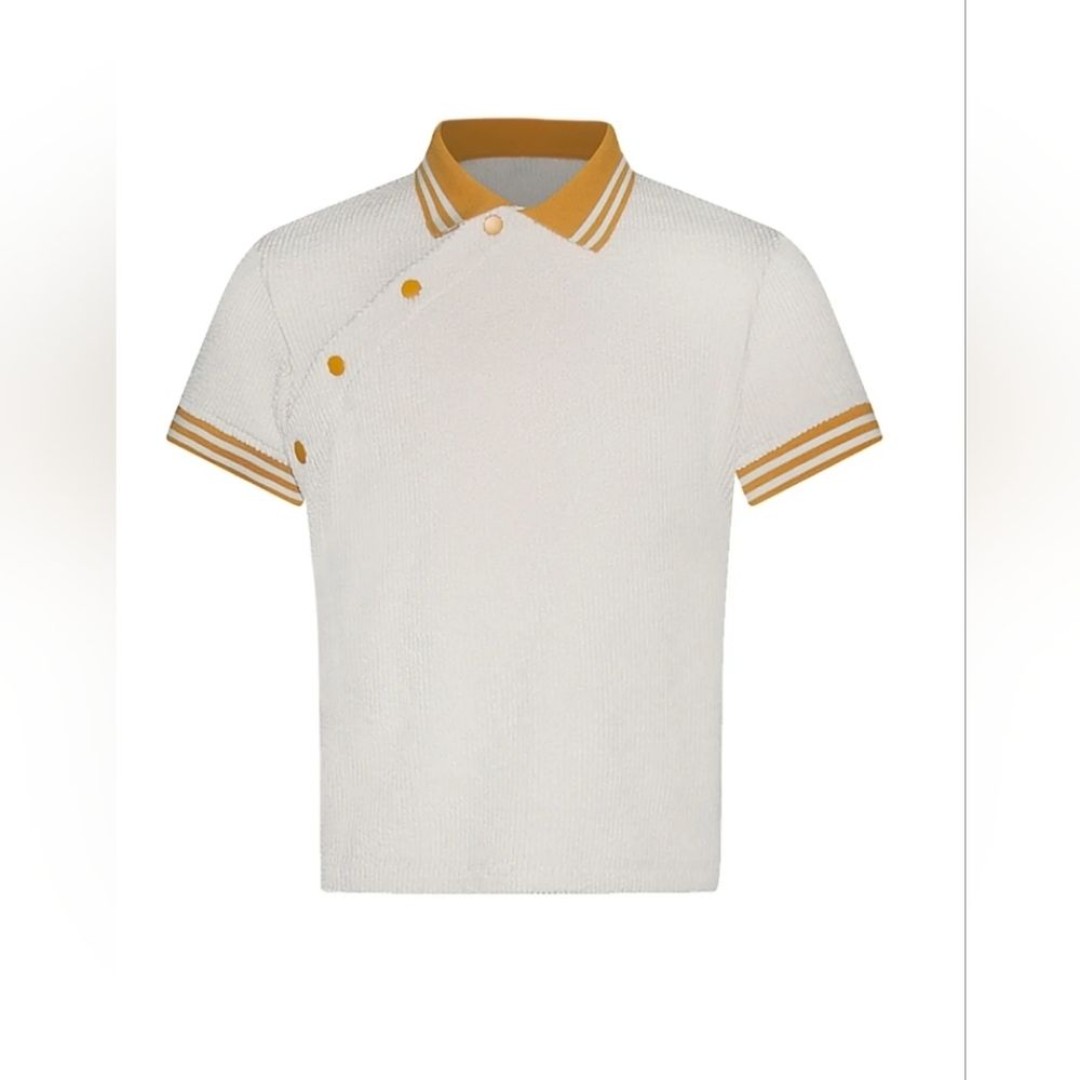 Marie Birdie Girls Polo top Cream Yellow 10y Xs Girls TC