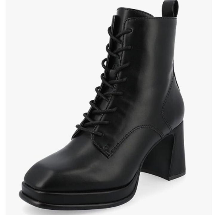 Journee Collection Lace up boots, Size 8, Black-New