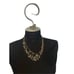 ANNE KLEIN signed Shaky Bead Three-Row Necklace