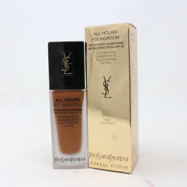 YVES SAINT LAURENT ALL HOURS FOUNDATION B 80 CHOCOLATE 0.84OZ