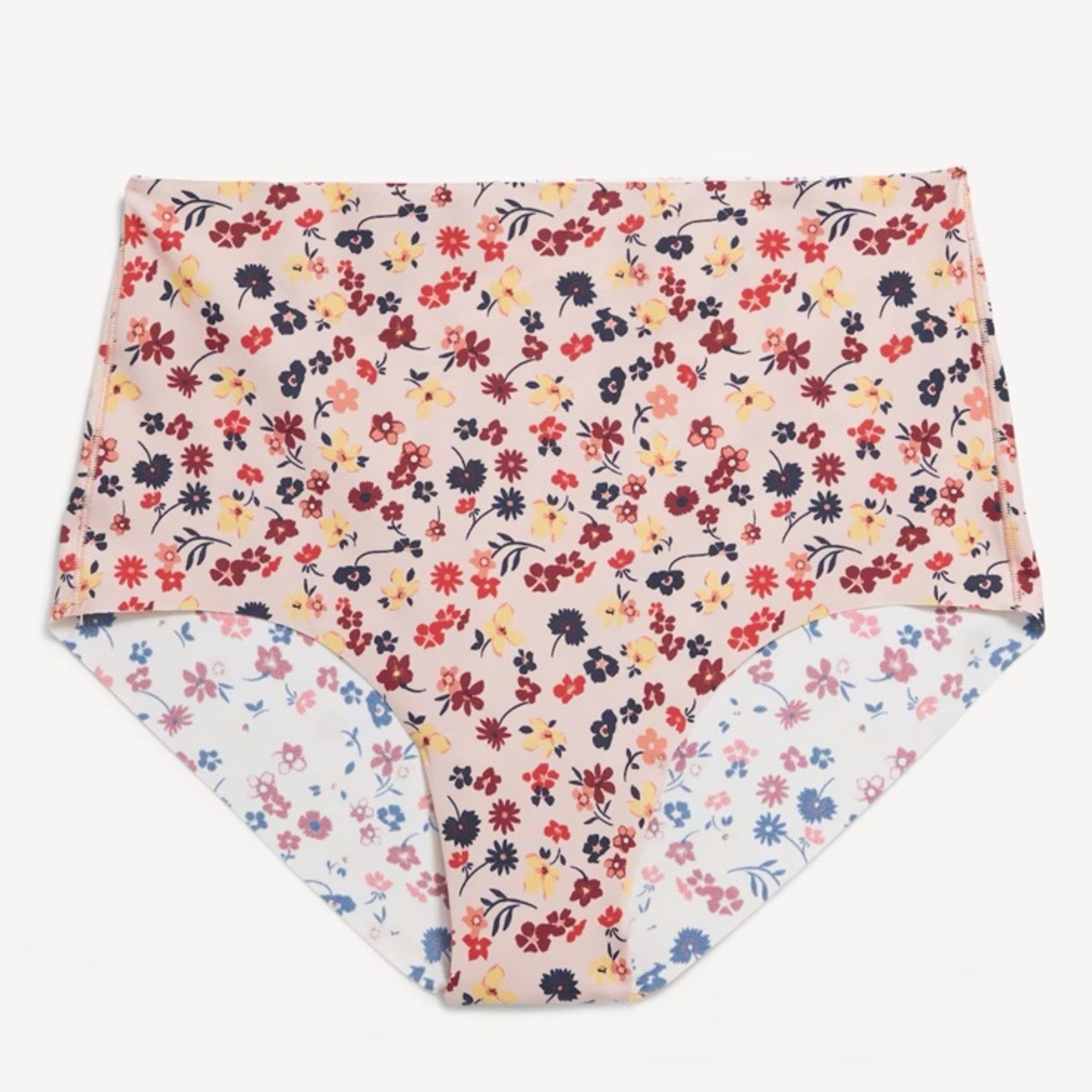 NWT BUNDLE OF 3 OLD NAVY High-Waisted No-Show Brief Underwear COLOR PINK FLORAL