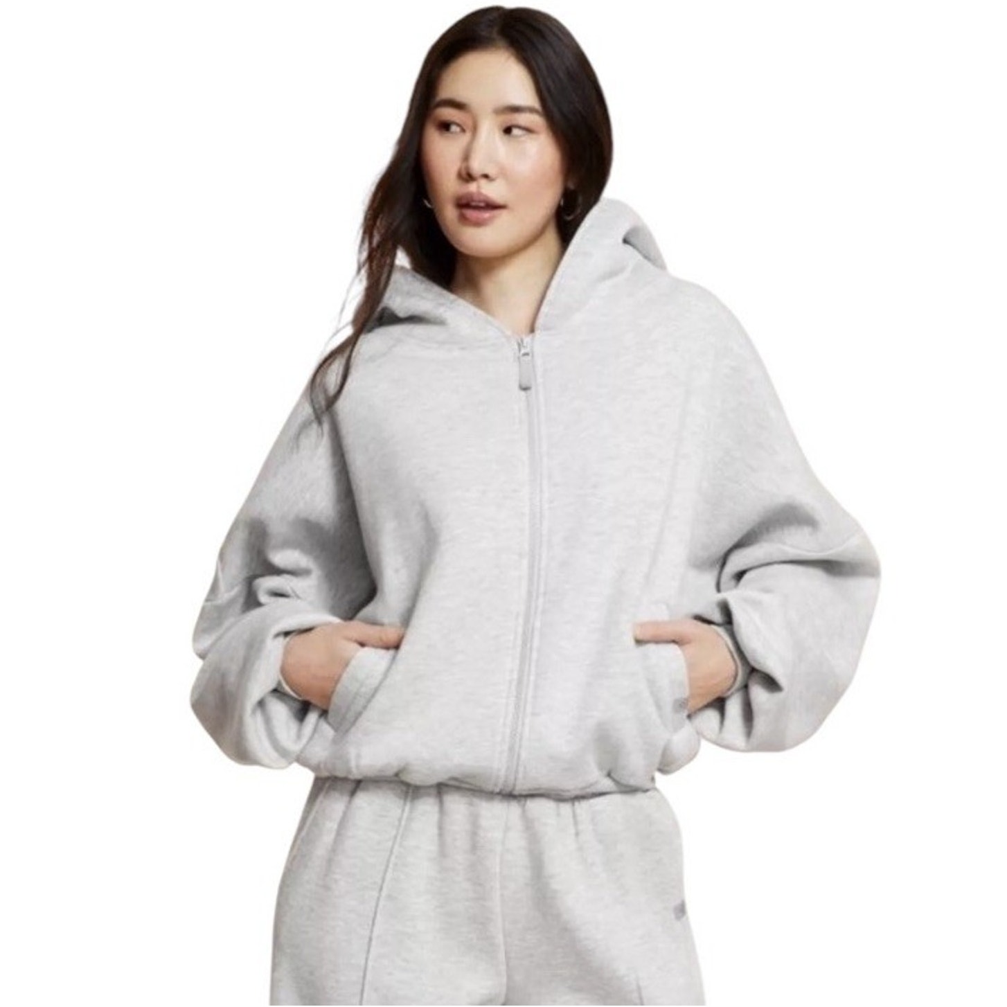 Blogilates Marshmallow Hoodie Size X small Grey