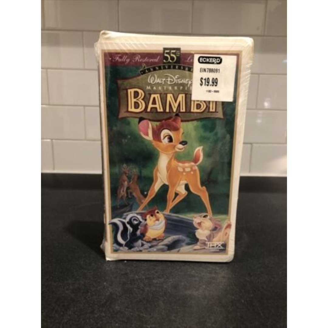 Bambi: 55th Anniversary Walt Disney's Masterpiece (VHS, Limited Edition)
