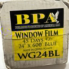 Blue Window Tint 24' x 600' WG24BL Window Protection Film for Sun Protection
