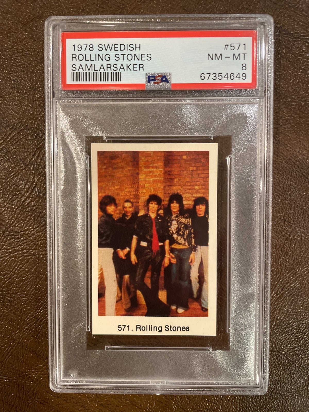 1978 Swedish Samlarsaker 571 Rolling Stones Mick Jagger PSA 8 HIGHEST Grade Rare
