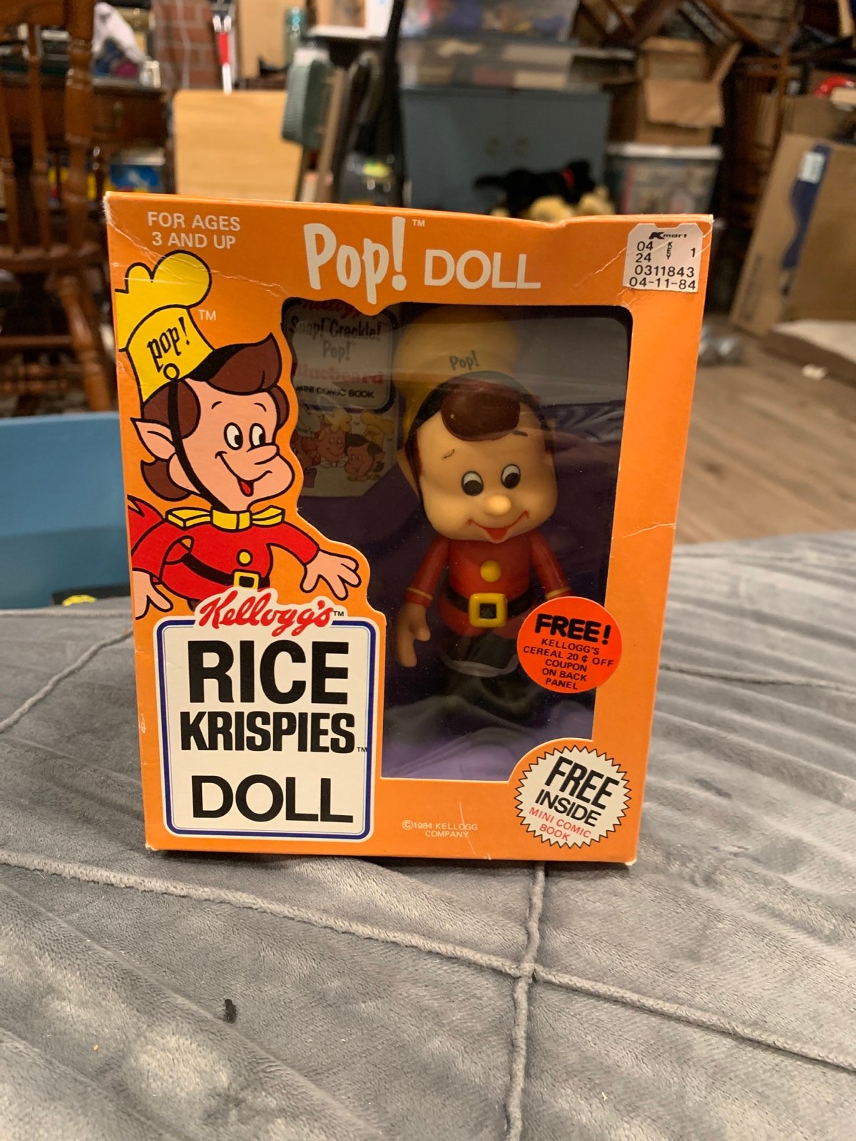 B09B VINTAGE 1984 KELLOGG'S RICE KRISPIES ADVERTISING DOLL POP