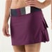 Lululemon Pace Setter Skirt/Skort Tall-Plum Pow Stripe Angel Wing-10
